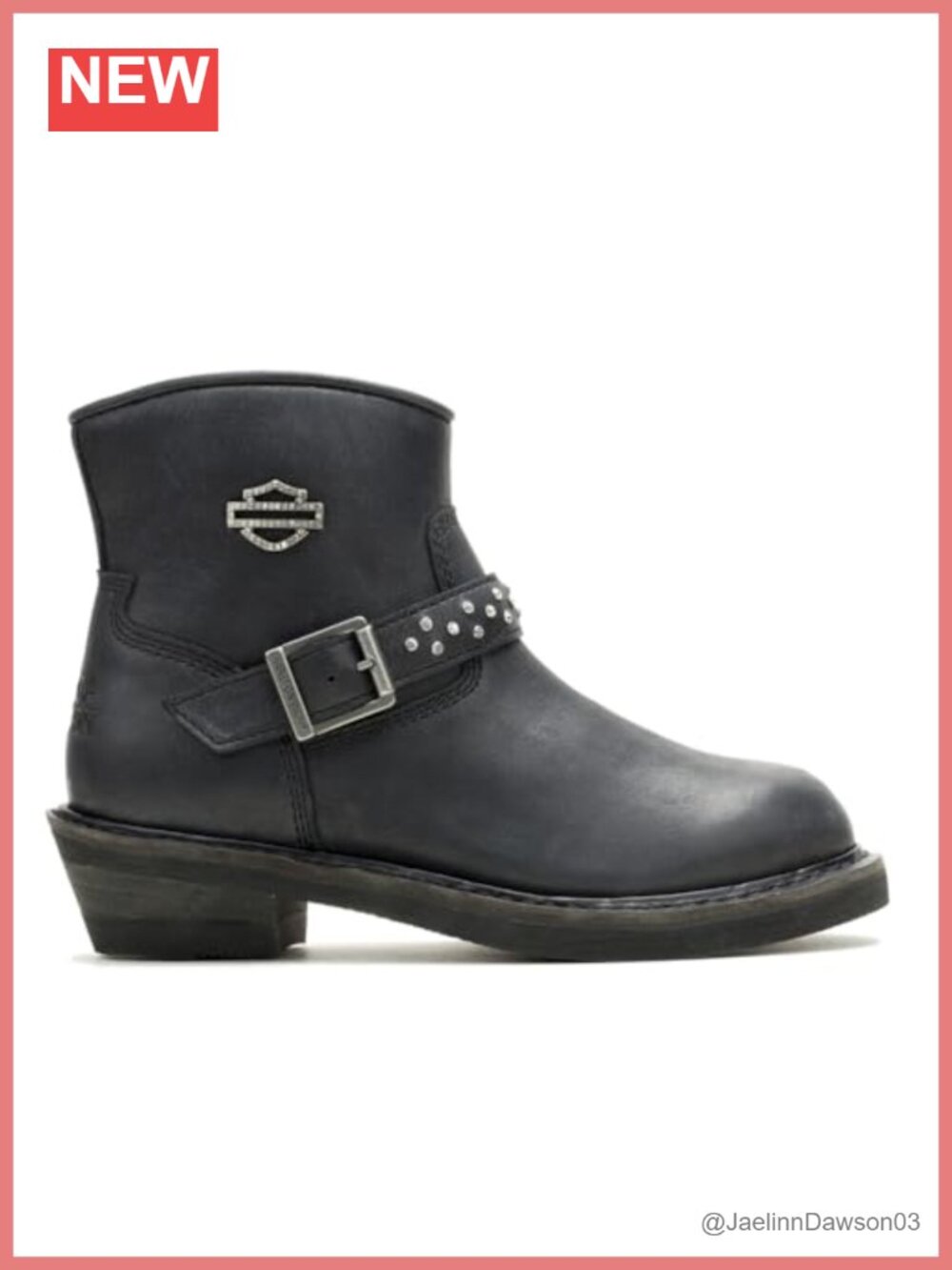 Womens Vintage Glam Motorcycle Leather Ankle Boots Rhinestone Zip